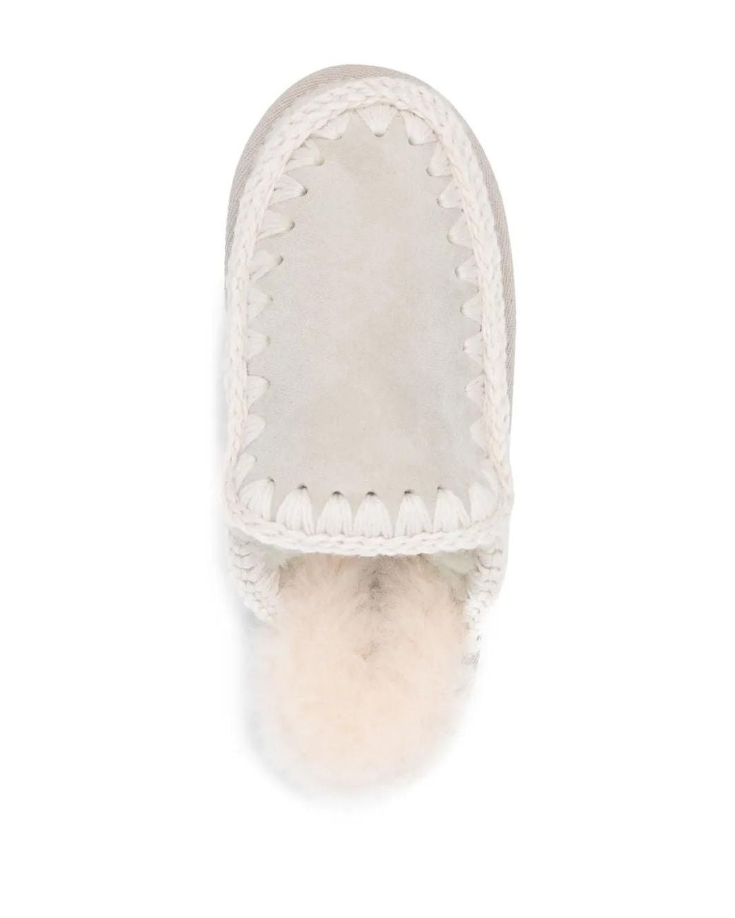 Mou White Slip-On Style Slippers