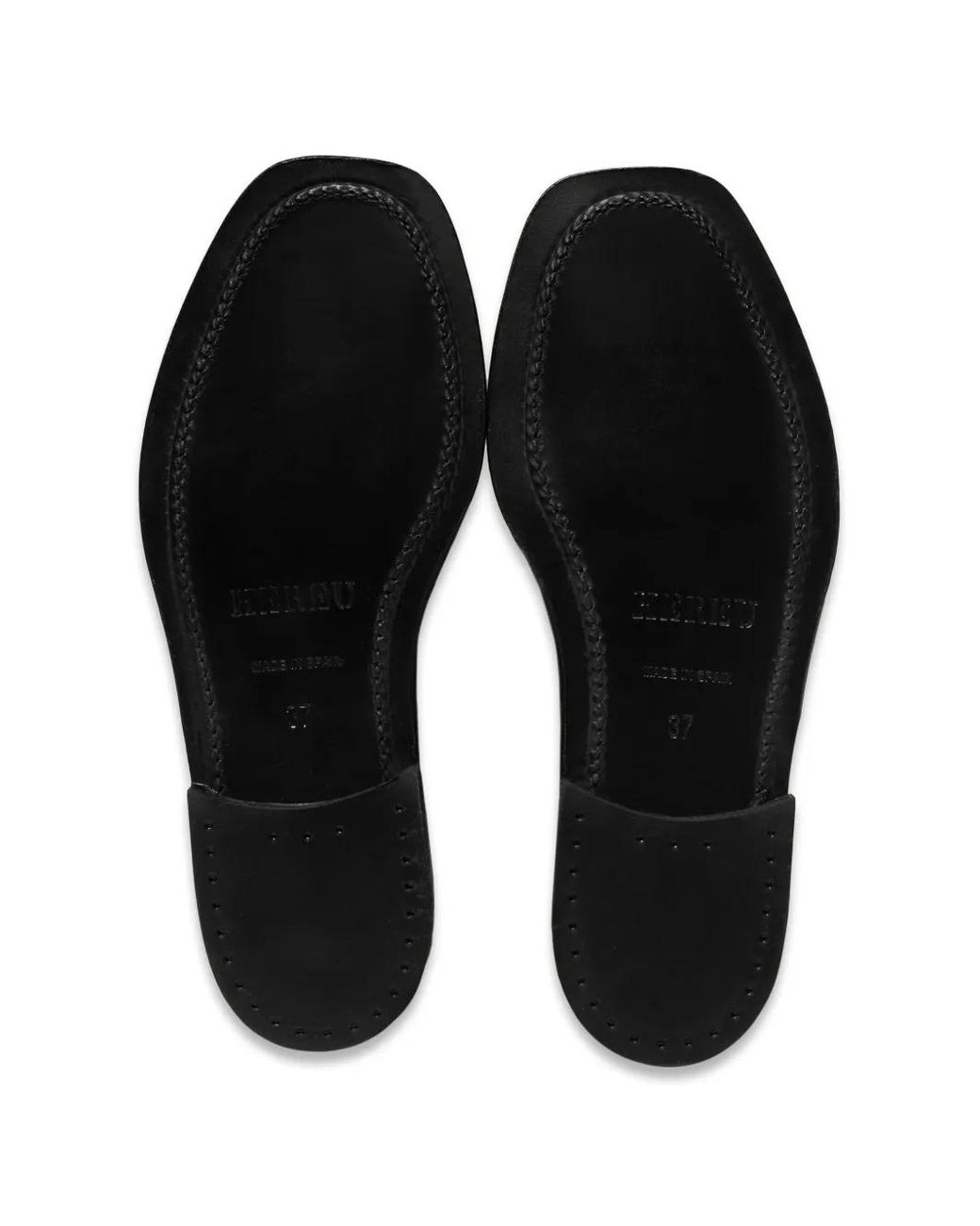 Hereu Black Interlaced-Detail Slip-On Loafers