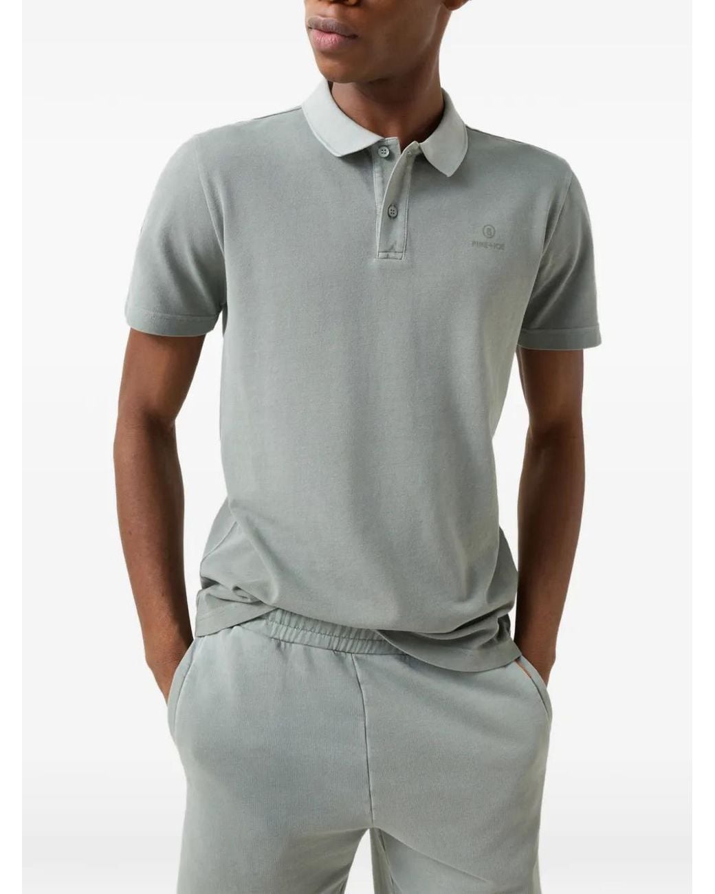 Bogner Fire + Ice Gray Ramon Short-Sleeve Polo Shirt for men