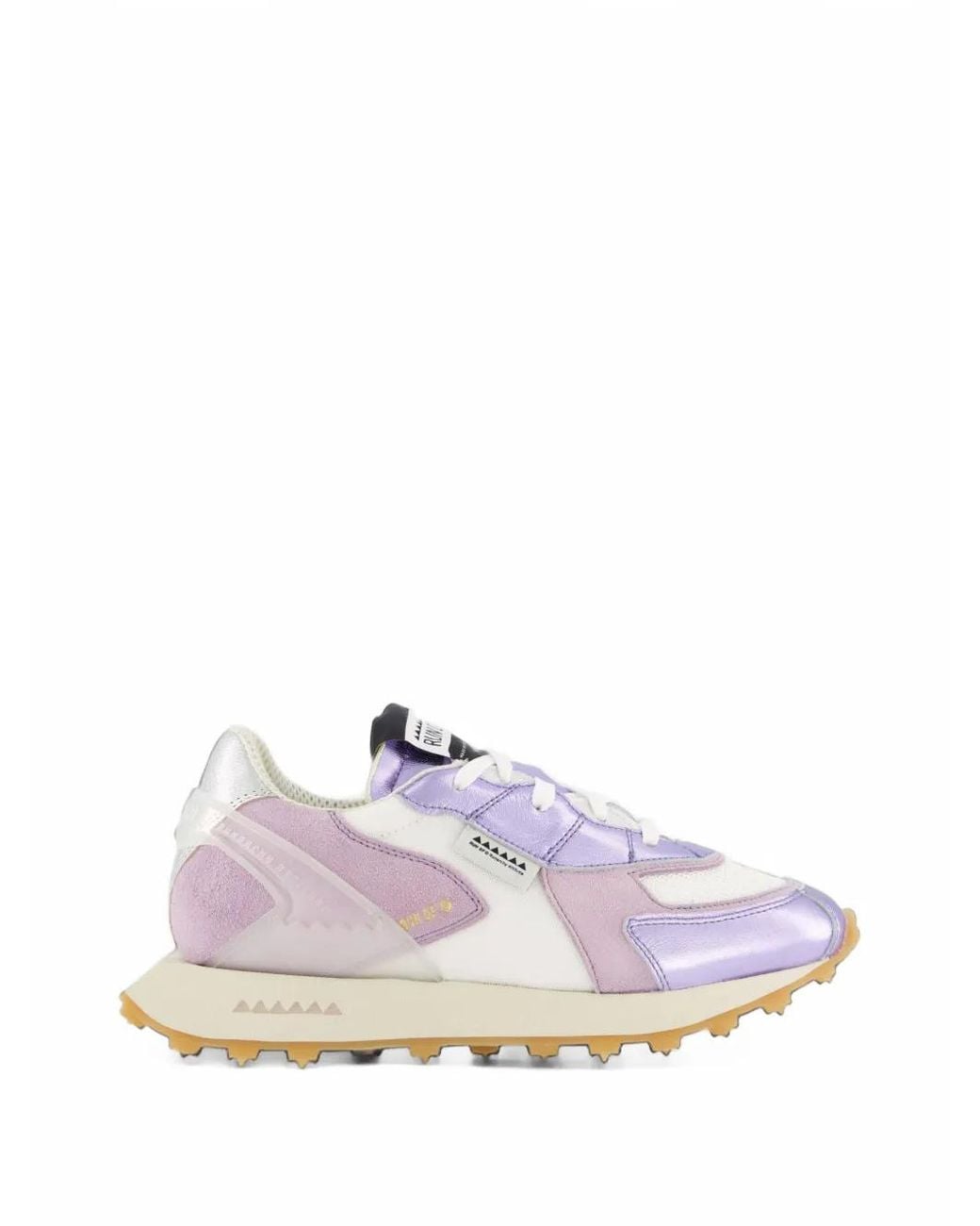 RUN OF White Metallic Panelled Sneakers