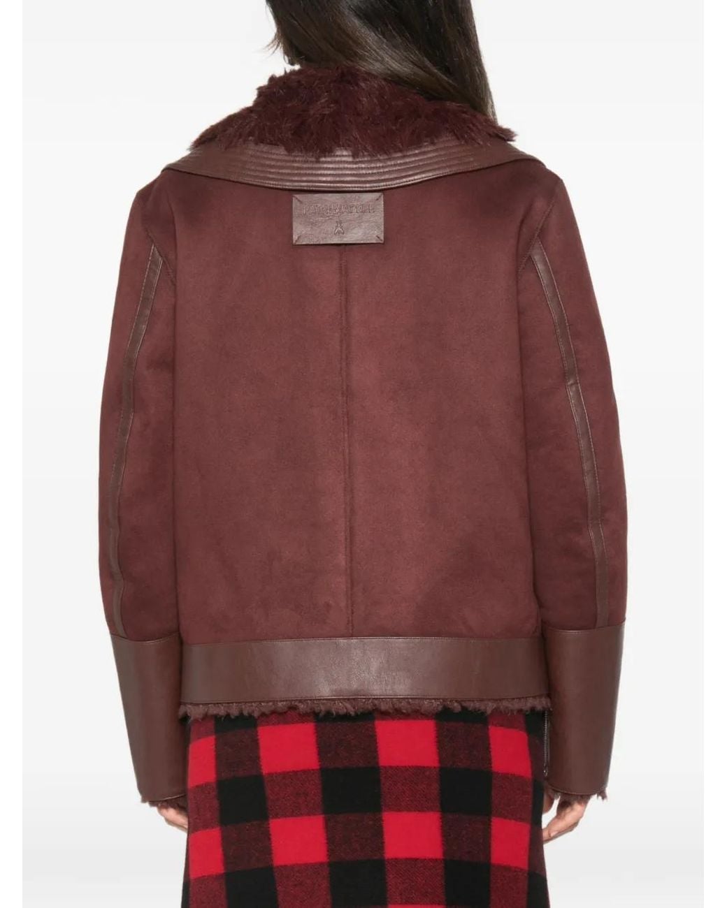 Patrizia Pepe Red Faux-Fur Jacket