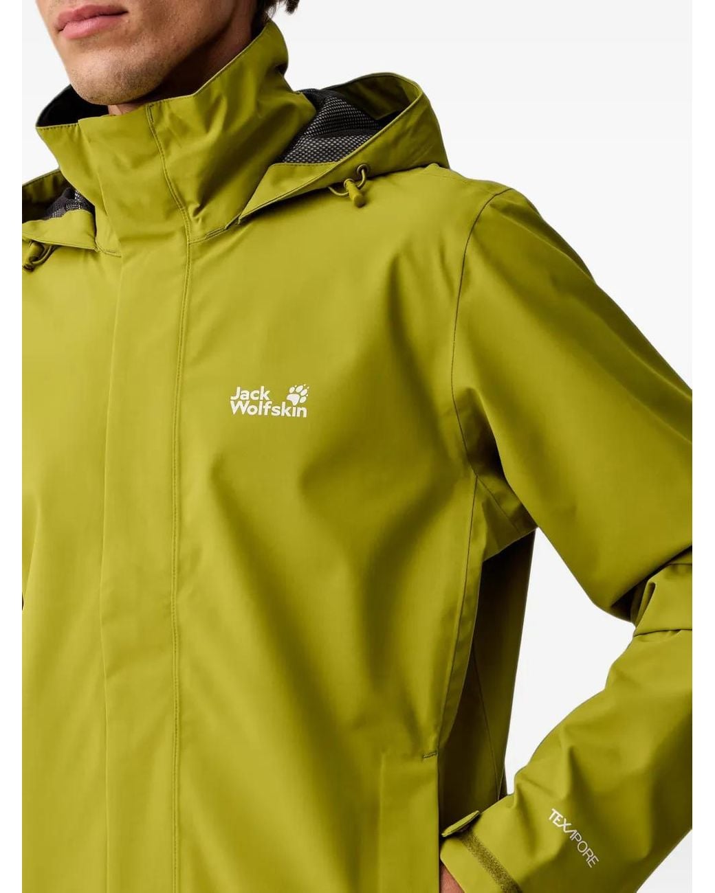Jack Wolfskin Green Trailtime Texapore Hooded Jacket for men