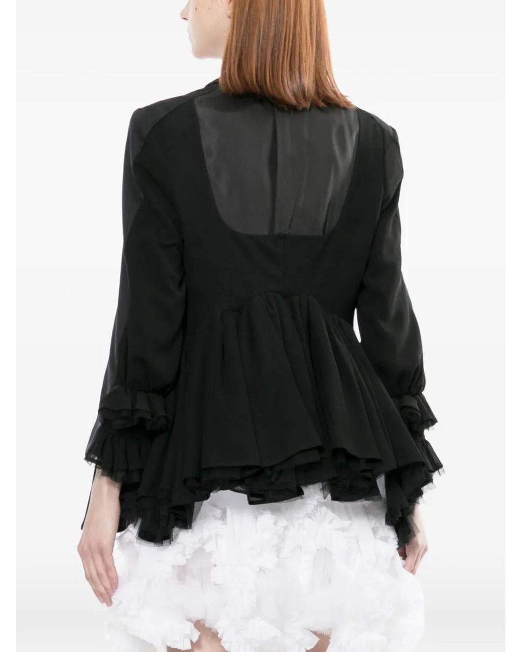 Noir Kei Ninomiya Black Ruffled Blazer