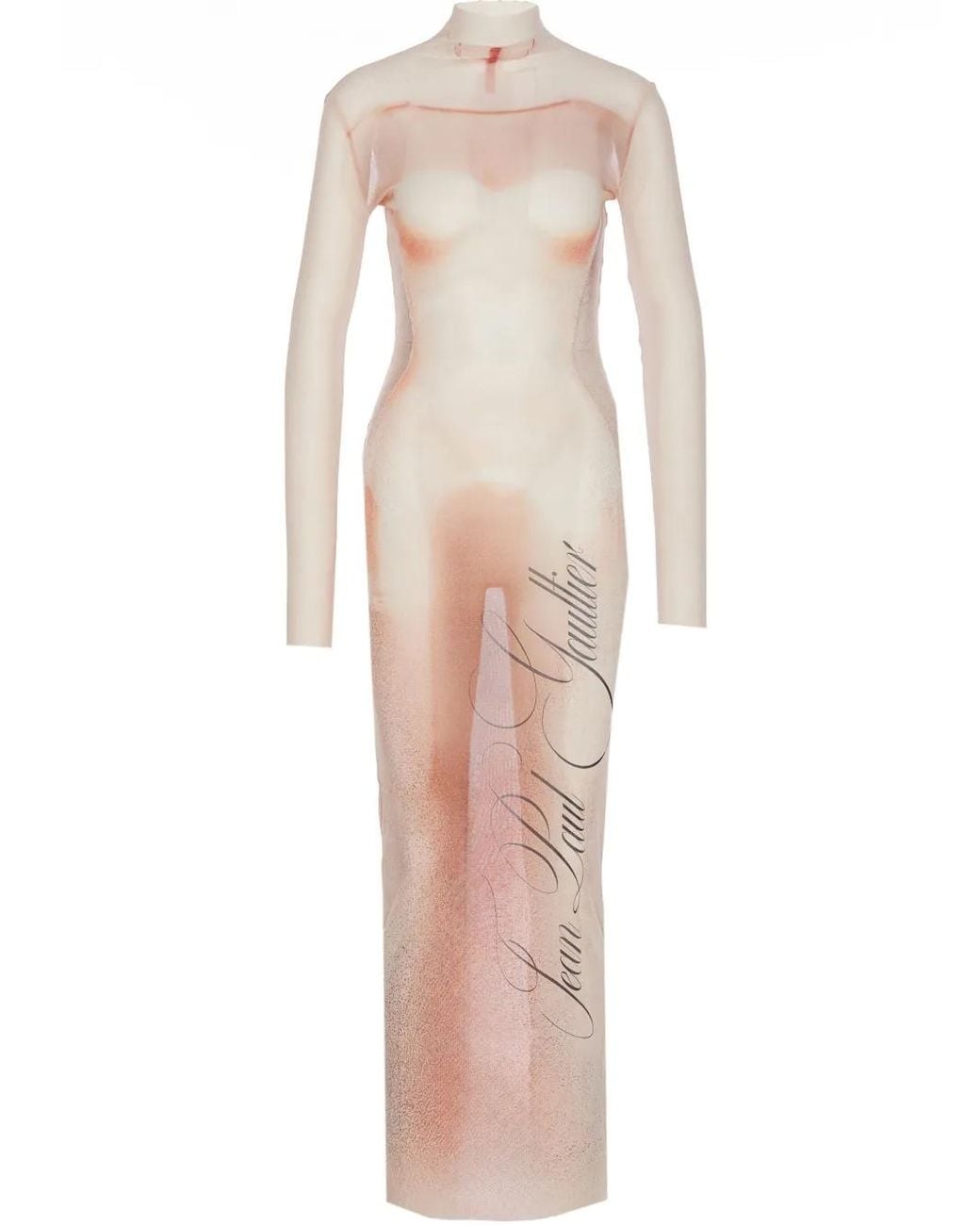 Jean Paul Gaultier White Mesh Long Dress