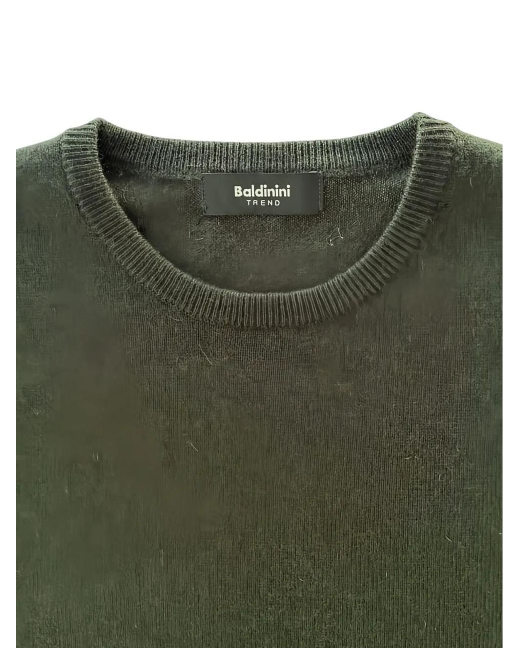 Baldinini Green Logo-Plaque Cashmere Sweater for men