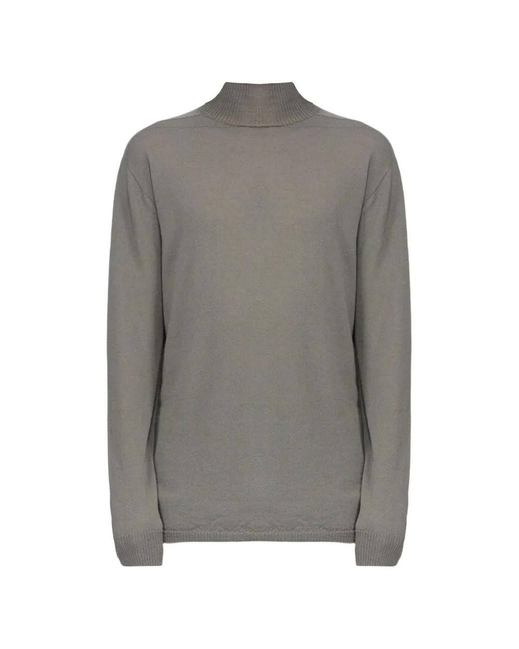 Rick Owens Gray Oversized Turtle Sweater for men