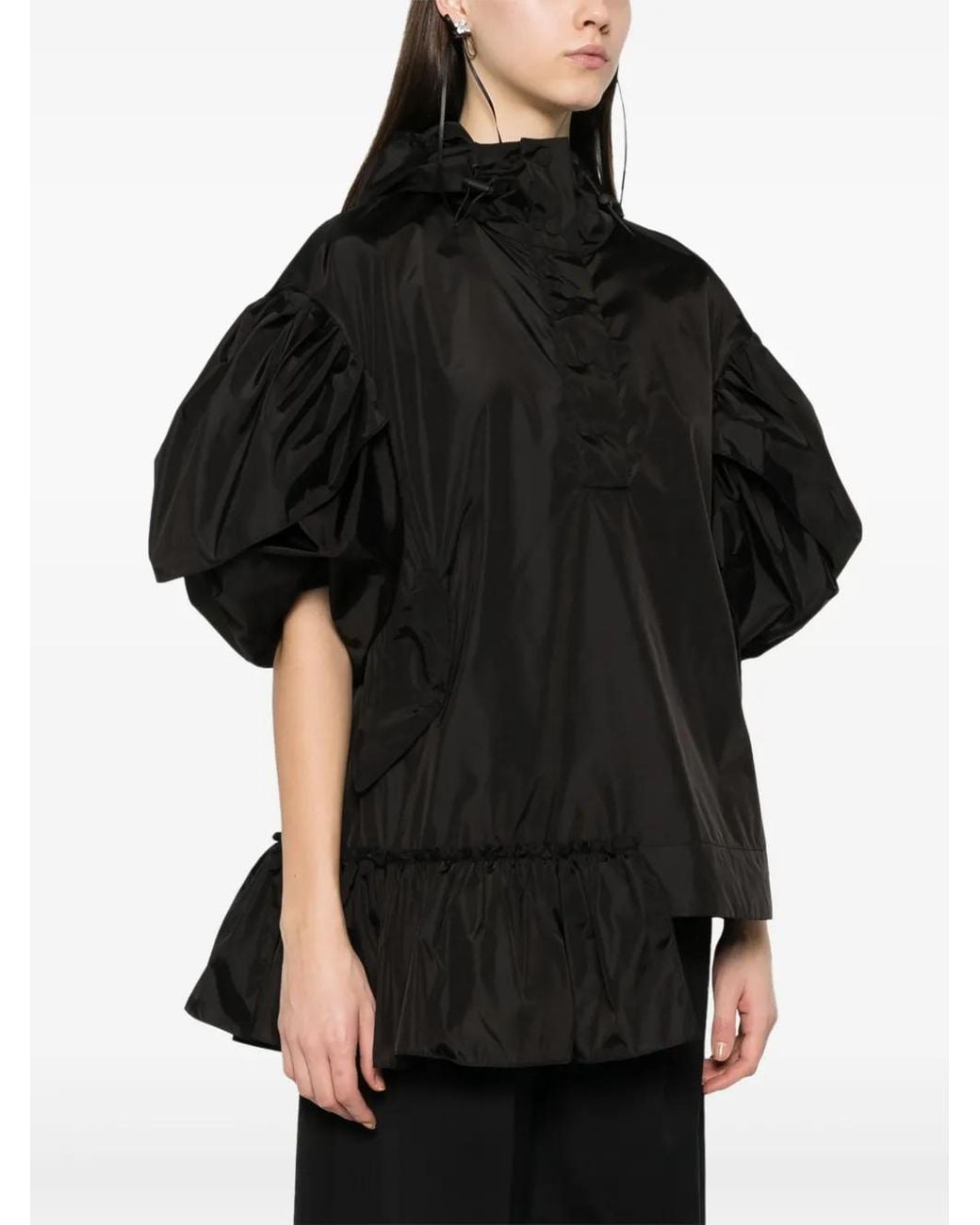 Simone Rocha Black Ruffled Top