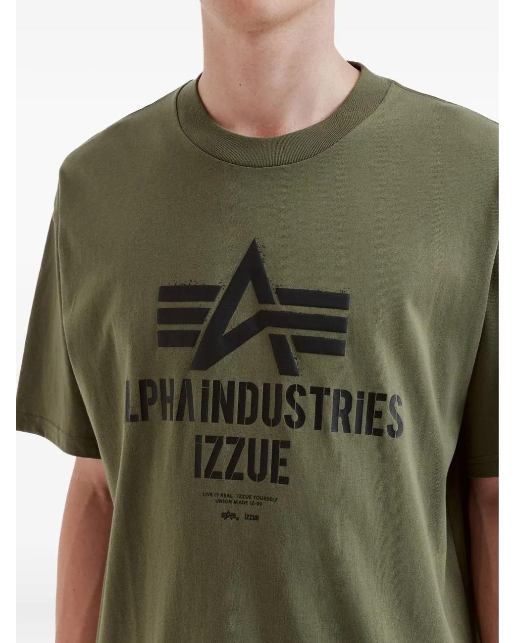 Izzue Green T-Shirt À Logo for men