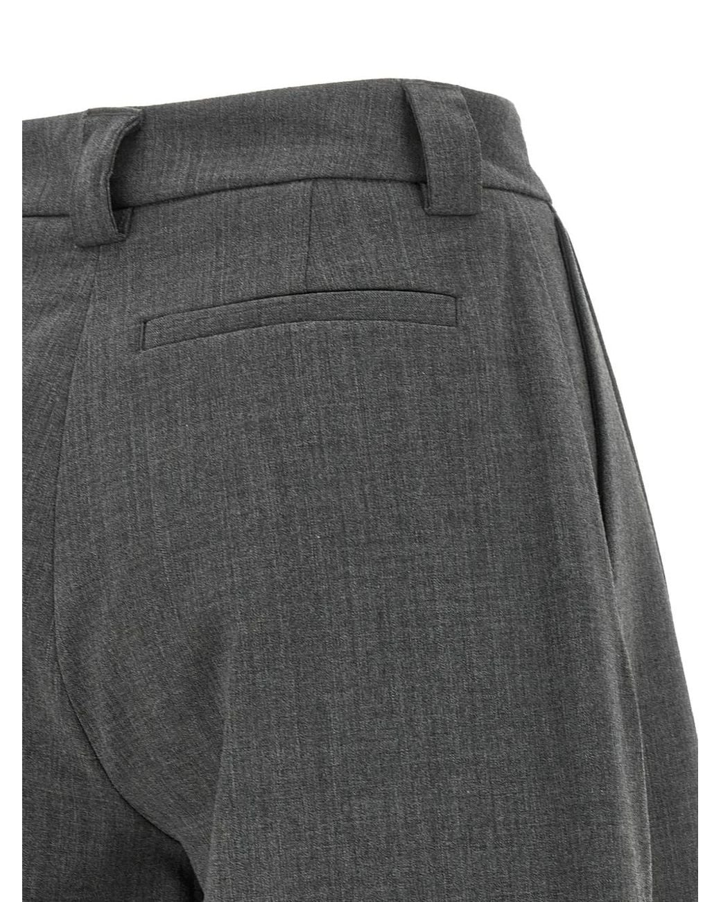 Thelatest Gray Dakota Pleated Bermuda Shorts