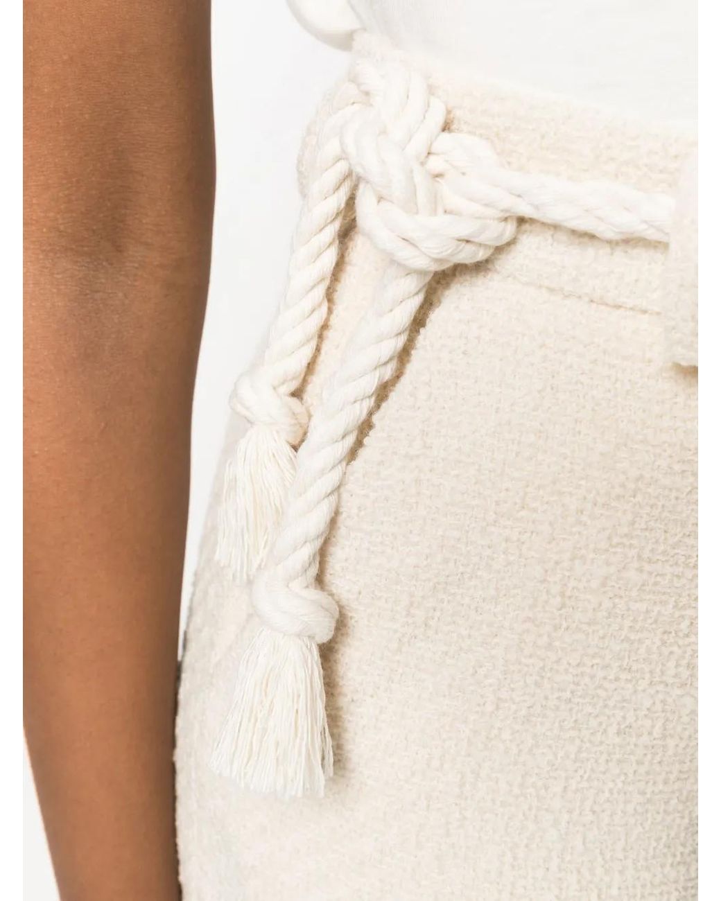 BENJAMIN BENMOYAL Natural Azoul Rope-Detail Trousers
