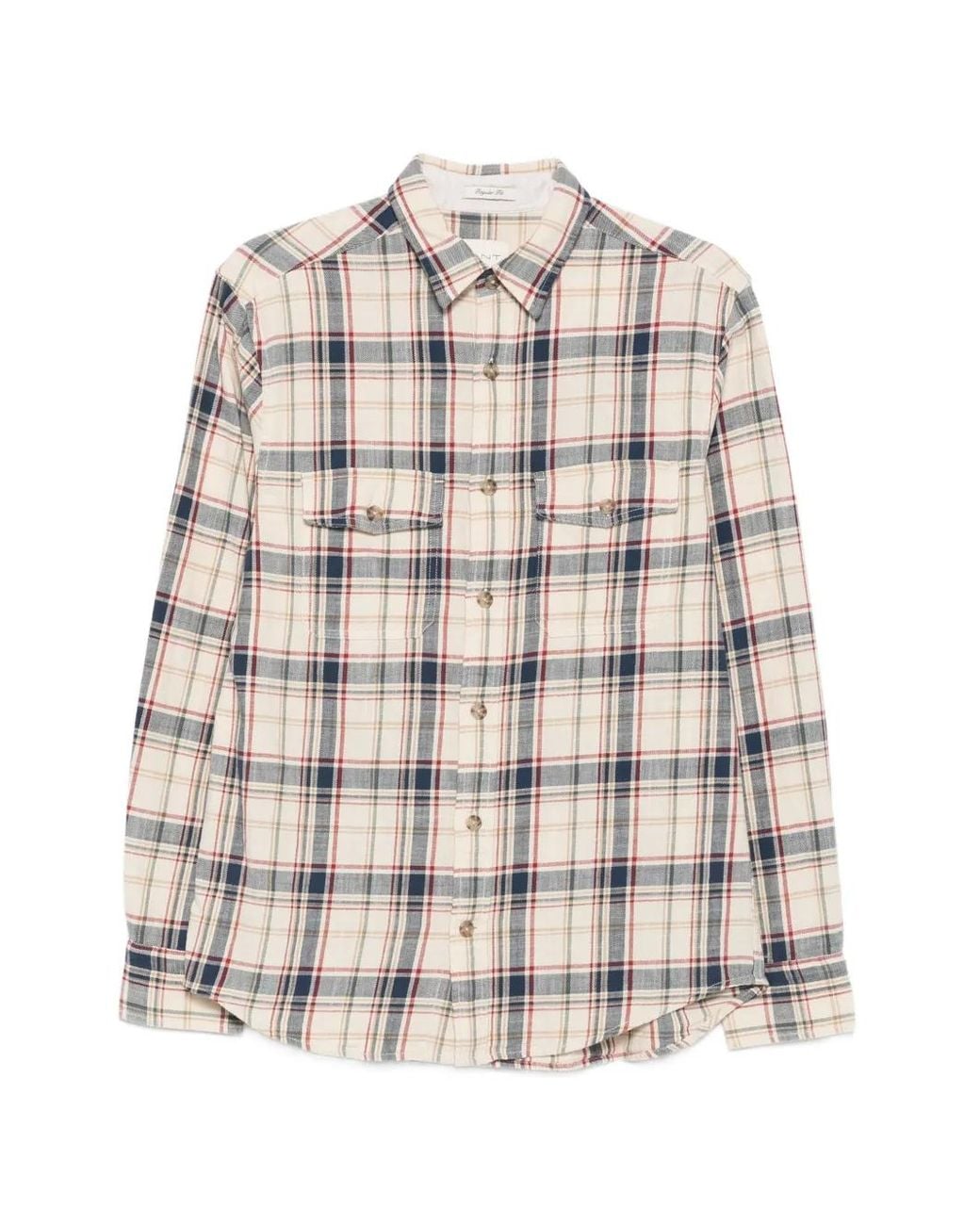 Gant White Chemise Boutonnée À Carreaux Vichy for men