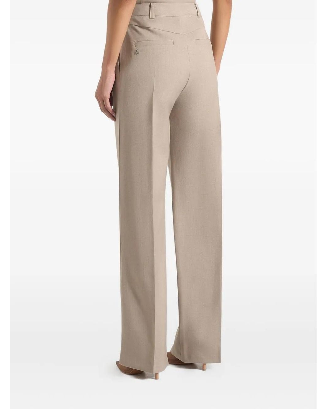 Manière De Voir Natural Julie Twin-Pleat Tailored Trousers