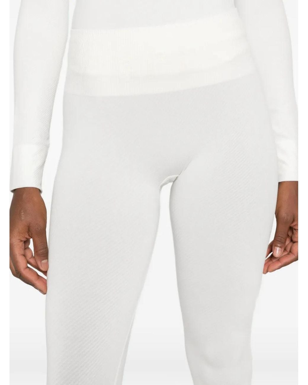 Perfect Moment White Legging Thermique Perfect Côtelé À Taille Haute