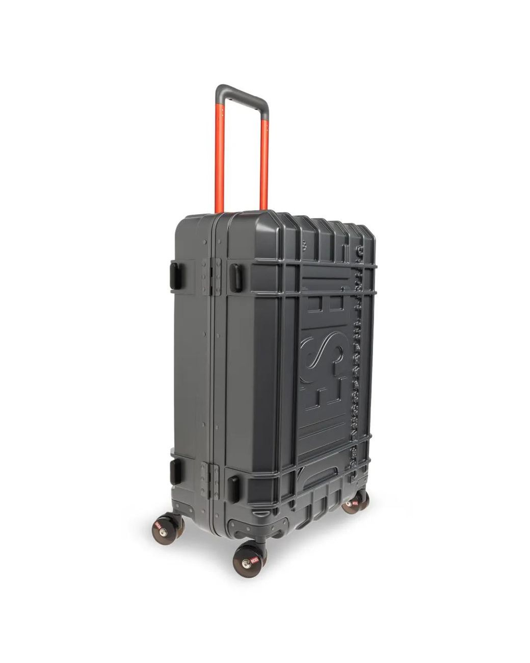 DIESEL Gray Embossed-Logo Suitcase