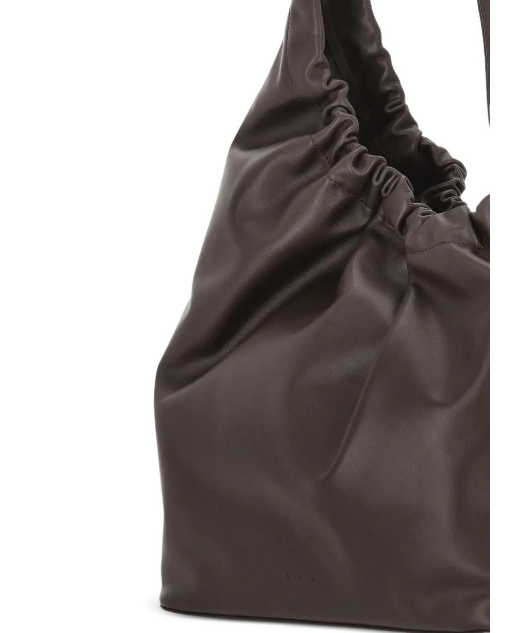 Aesther Ekme Brown Demi Lune Cloud Leather Shoulder Bag