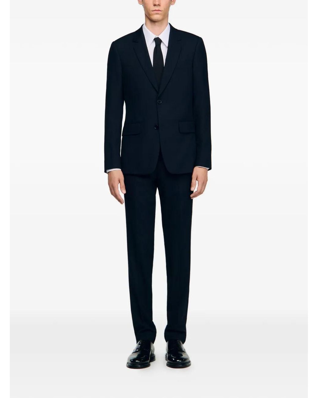 Sandro Blue Wool Suit Jacket for men