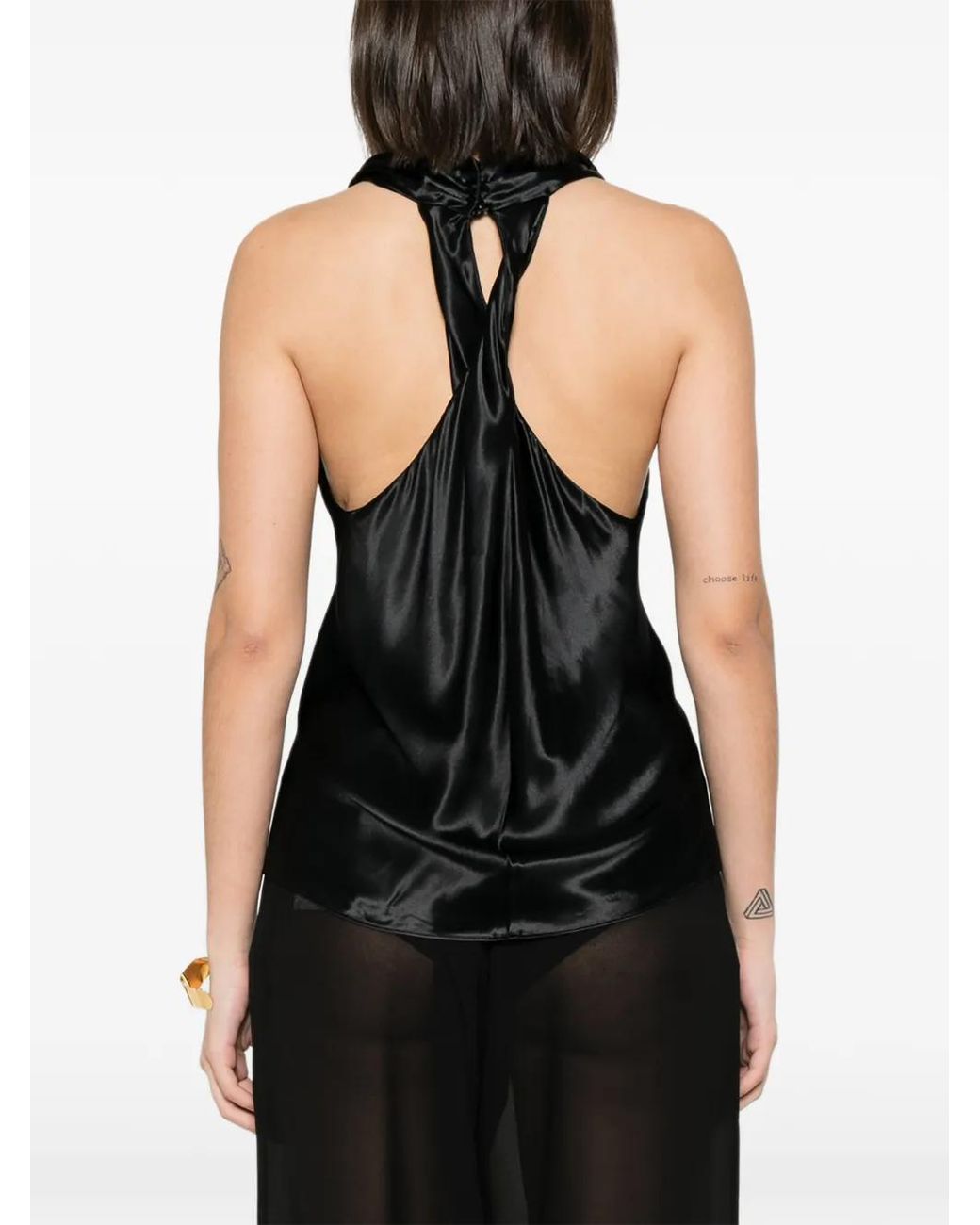 ANDAMANE Black Zeyne V-Neck Blouse