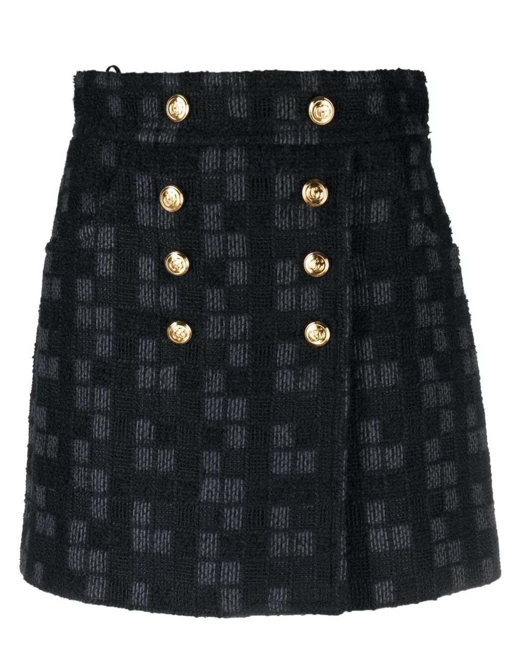 Gucci Mini-Rok Met Knopen in het Black
