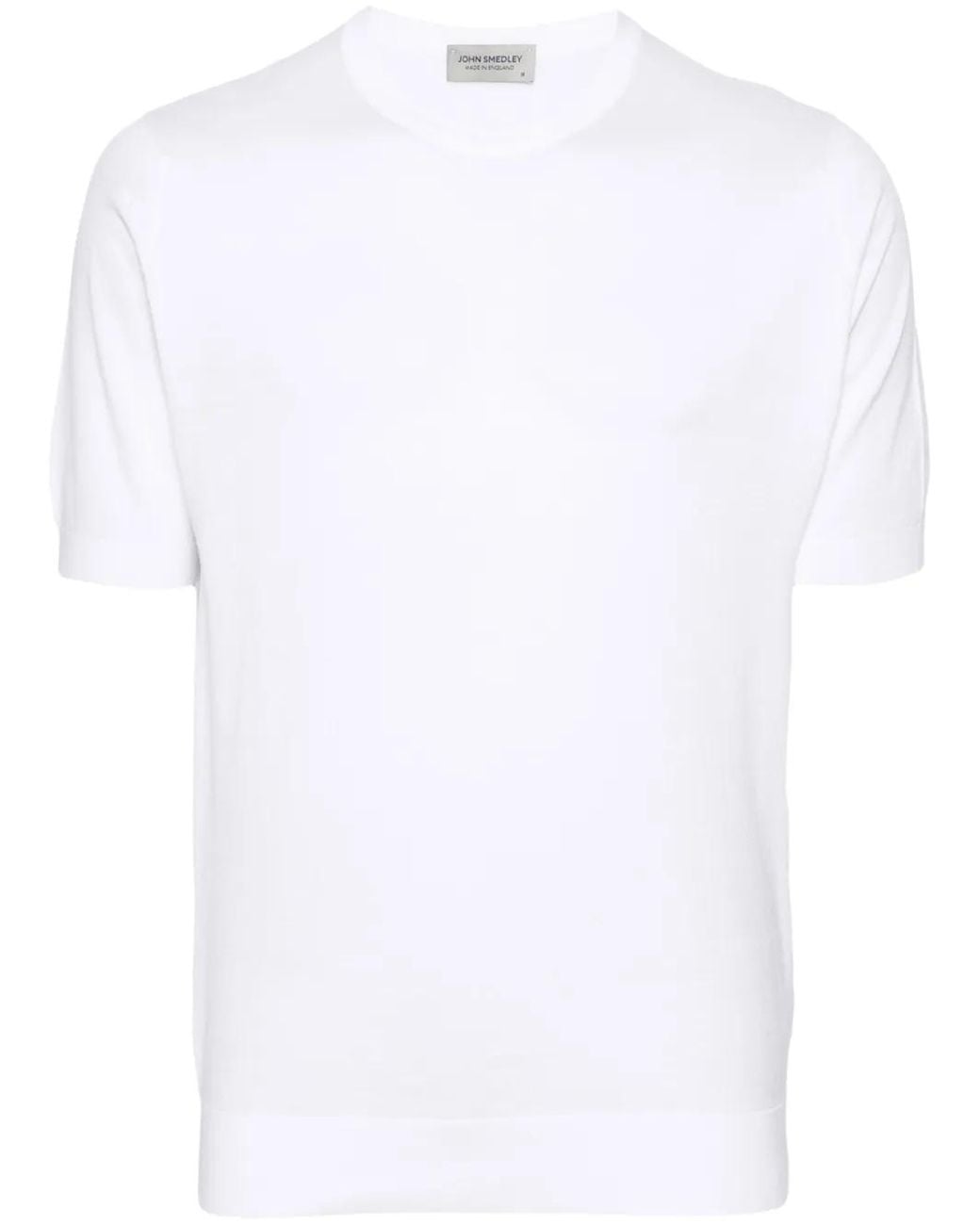 John Smedley White Kempton Knitted Cotton T-Shirt for men