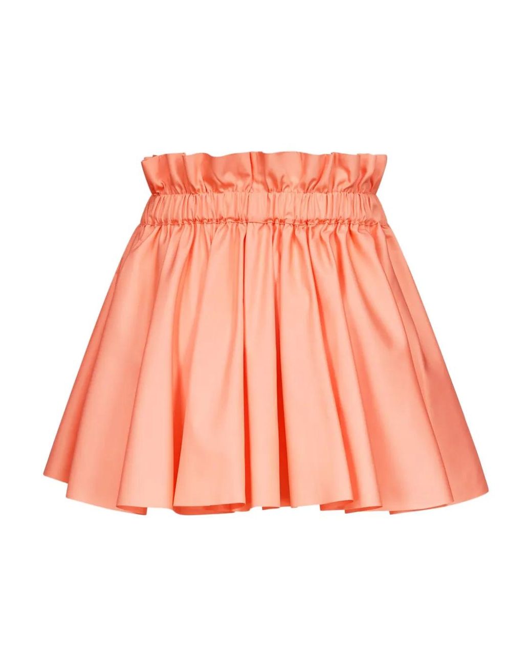 Area Orange Ruffled Flower-Appliqué Mini Skirt
