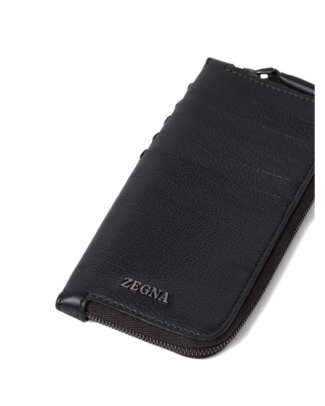 Zegna Gray Secondskin Card Case for men
