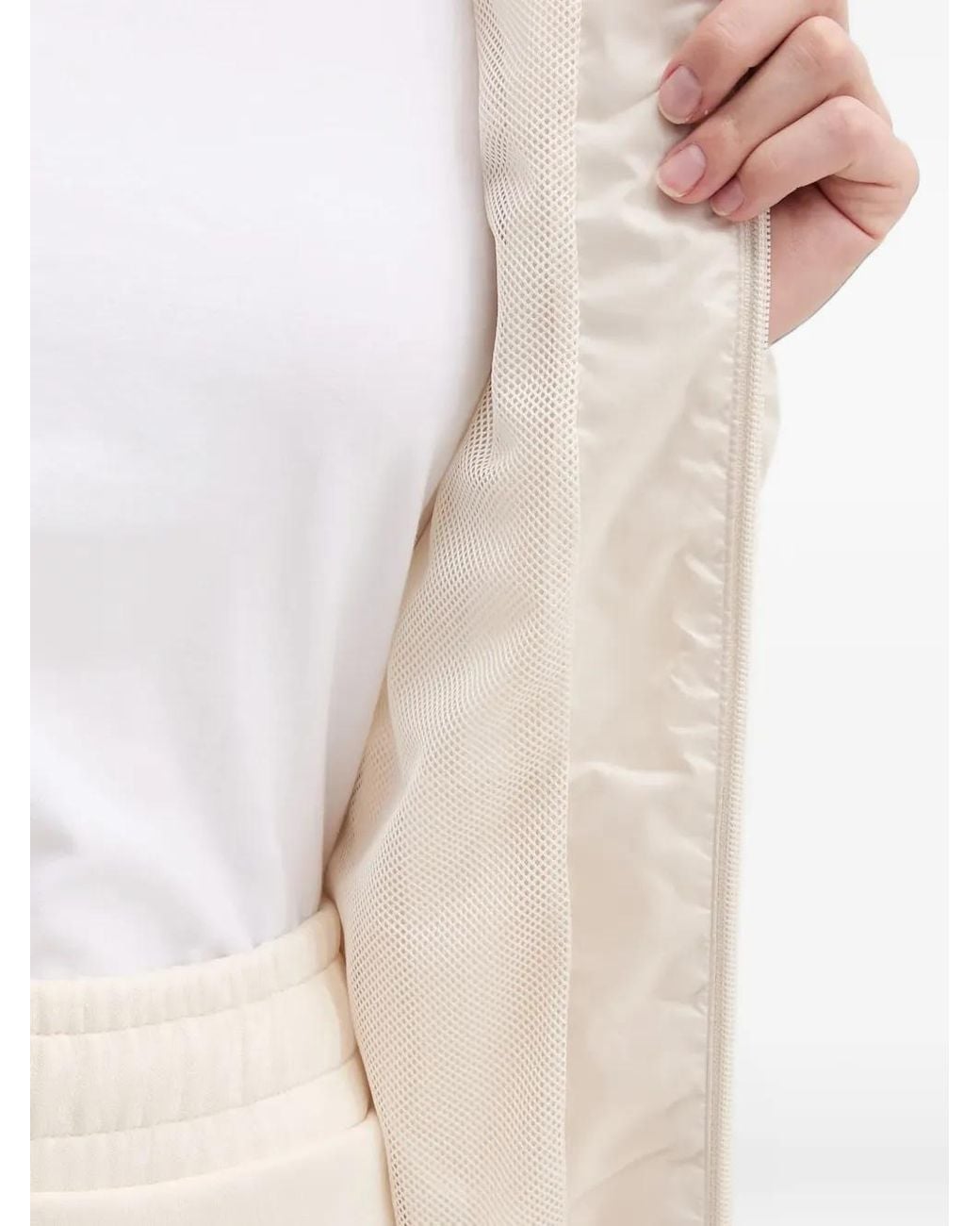 PUMA White Essential Zip-Up Hooded Jacket