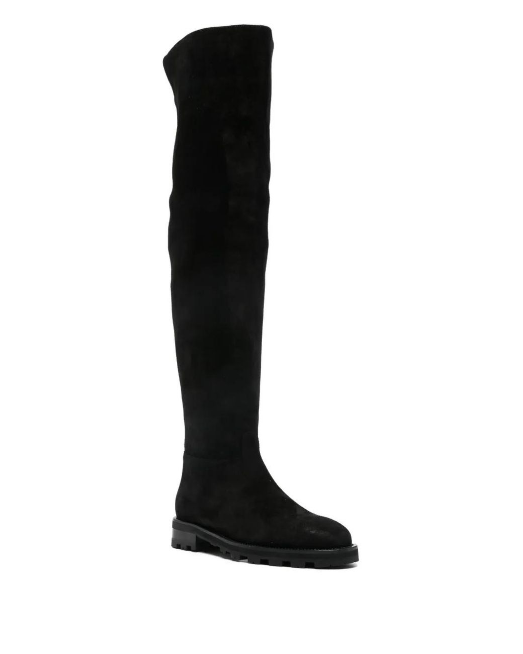 Roberto Festa Black Leather Over-The-Knee Boots