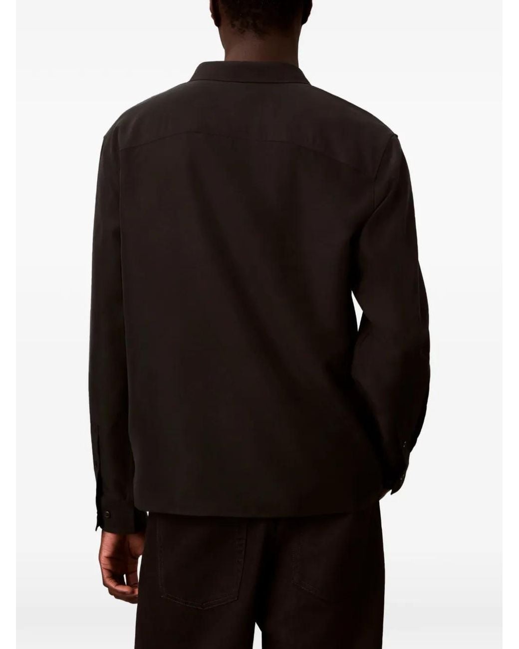 Calvin Klein Black Chest-Pocket Shirt for men