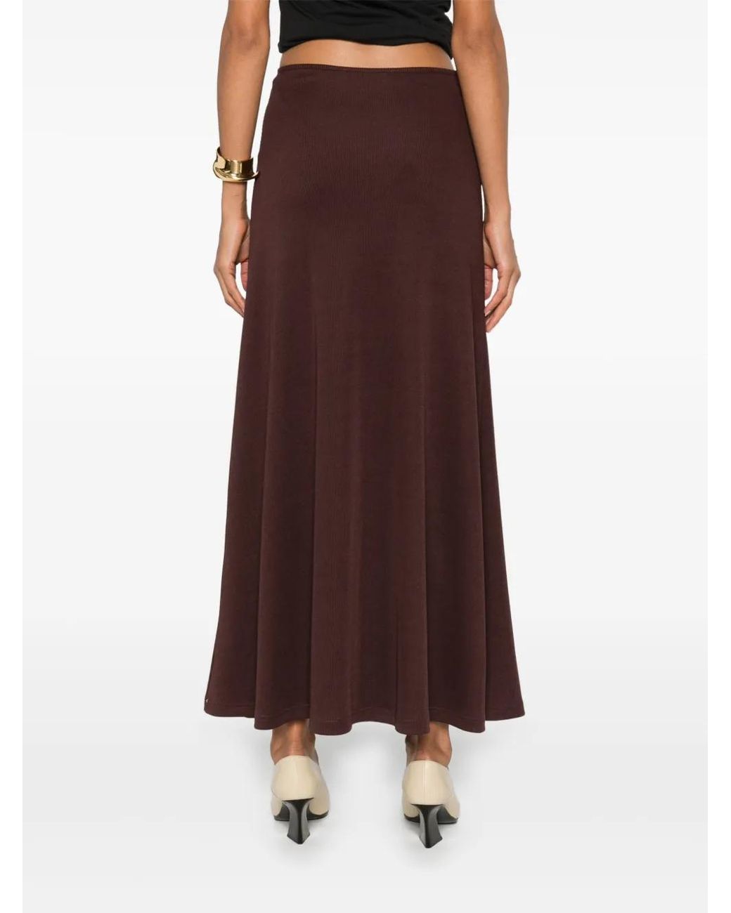Christopher Esber Purple Spiral Crystal Maxi Skirt