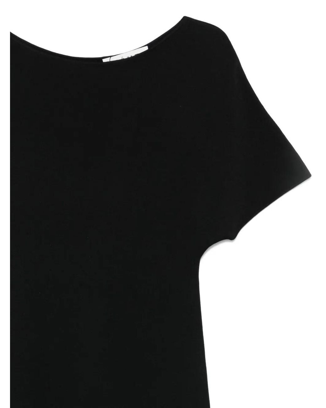 Rohe Black Asymmetric Jersey Dress