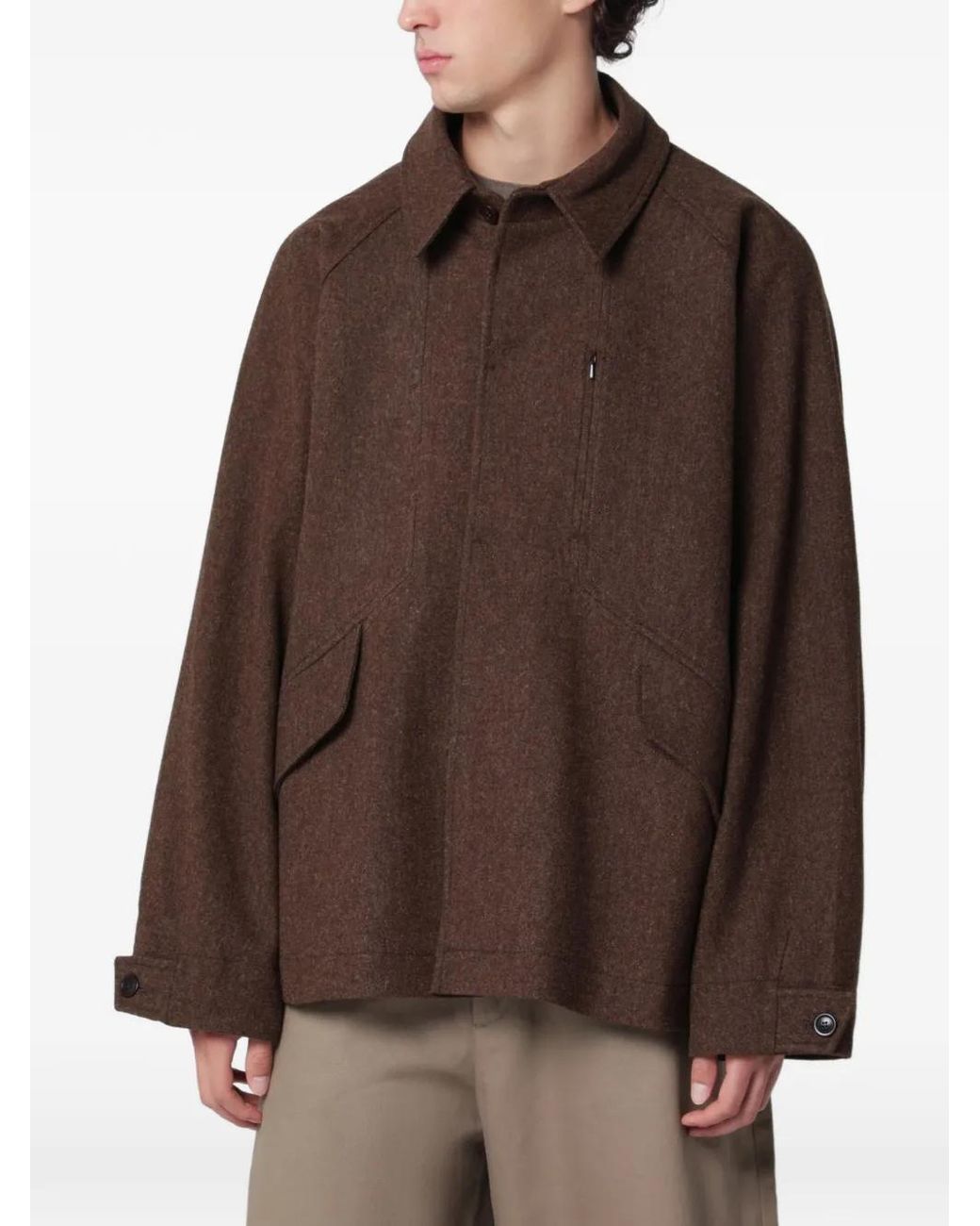 YMC Brown Harrison Button-Up Jacket