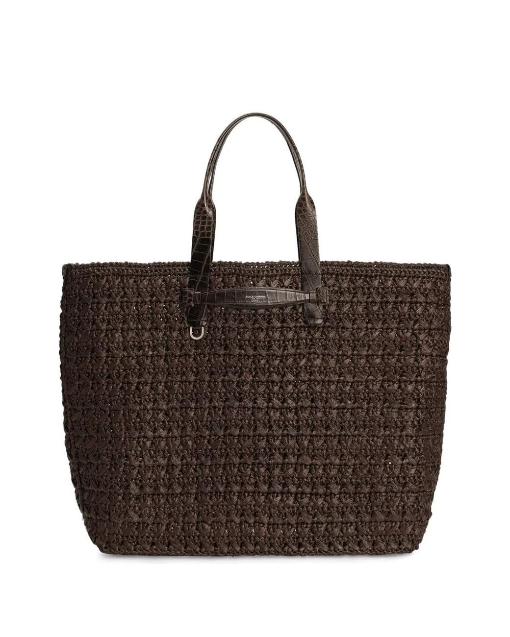 Dolce & Gabbana Brown Woven Tote Bag for men