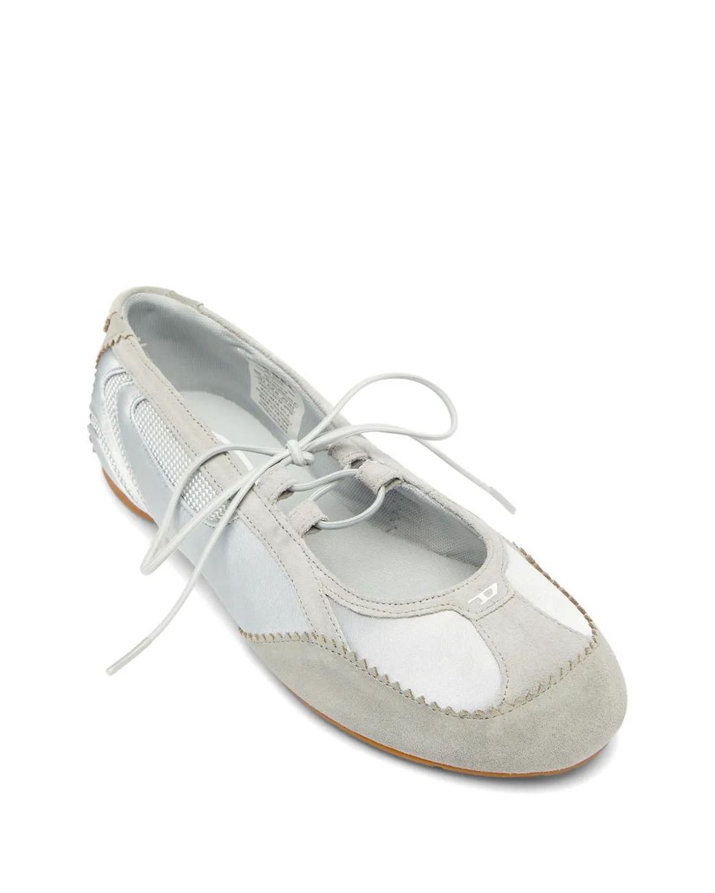 DIESEL White D-Mile Ballet Flats