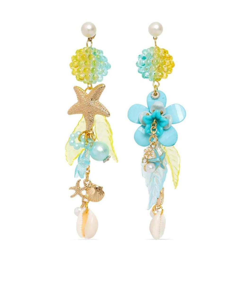 Amir Slama Blue X Jade Jade Drop Earrings