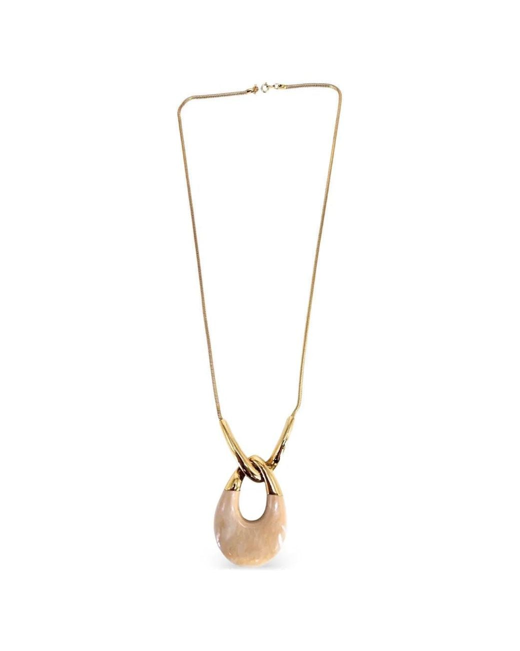 Madison White Oval-Pendant Necklace