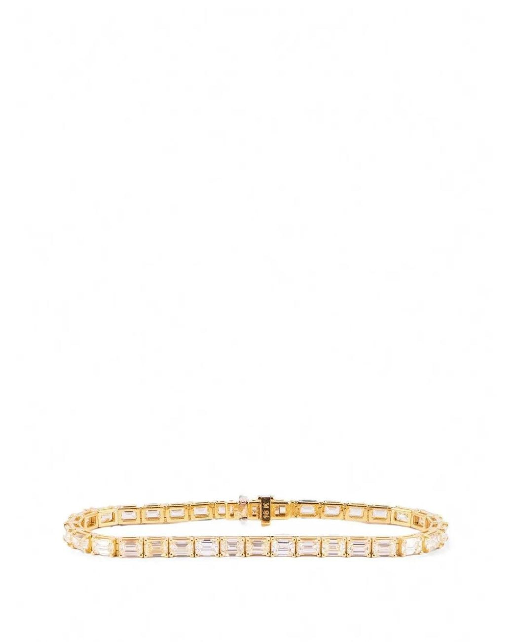 Sylva & Cie White Embellished Diamond Bracelet