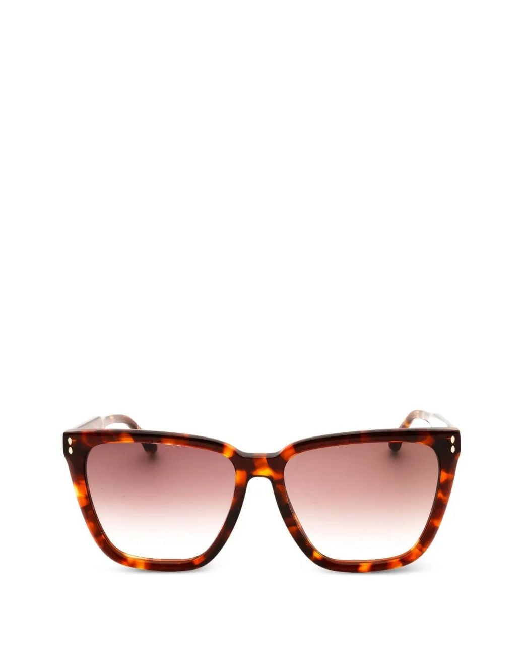 Isabel Marant Pink Tortoiseshell-Effect Rectangle-Frame Sunglasses