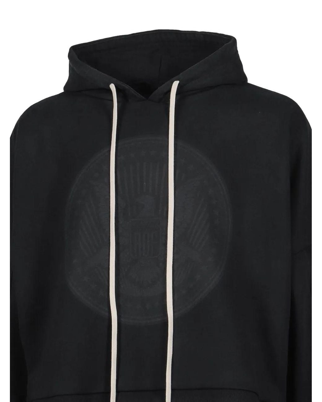 ARNODEFRANCE Black Overlapped Cropped Hoodie for men