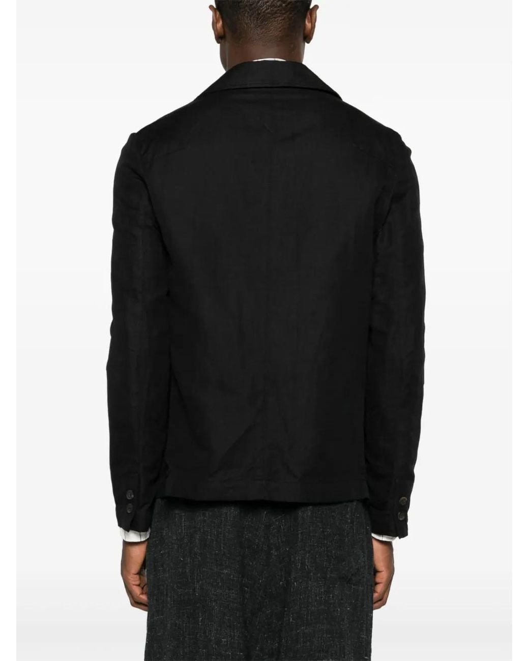 Forme D'expression Black Postman Gabardine Jacket for men
