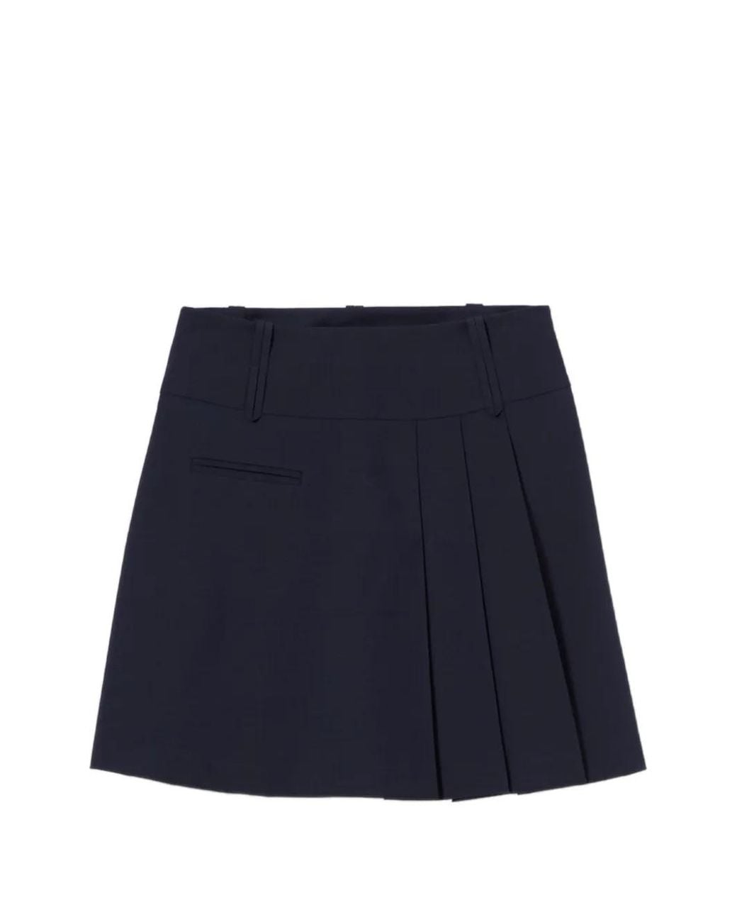 Claudie Pierlot Blue Short Wool Blend Skirt