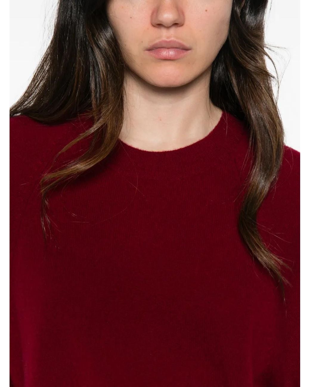 ABSOLUT CASHMERE Red Leana Short-Sleeve Sweater