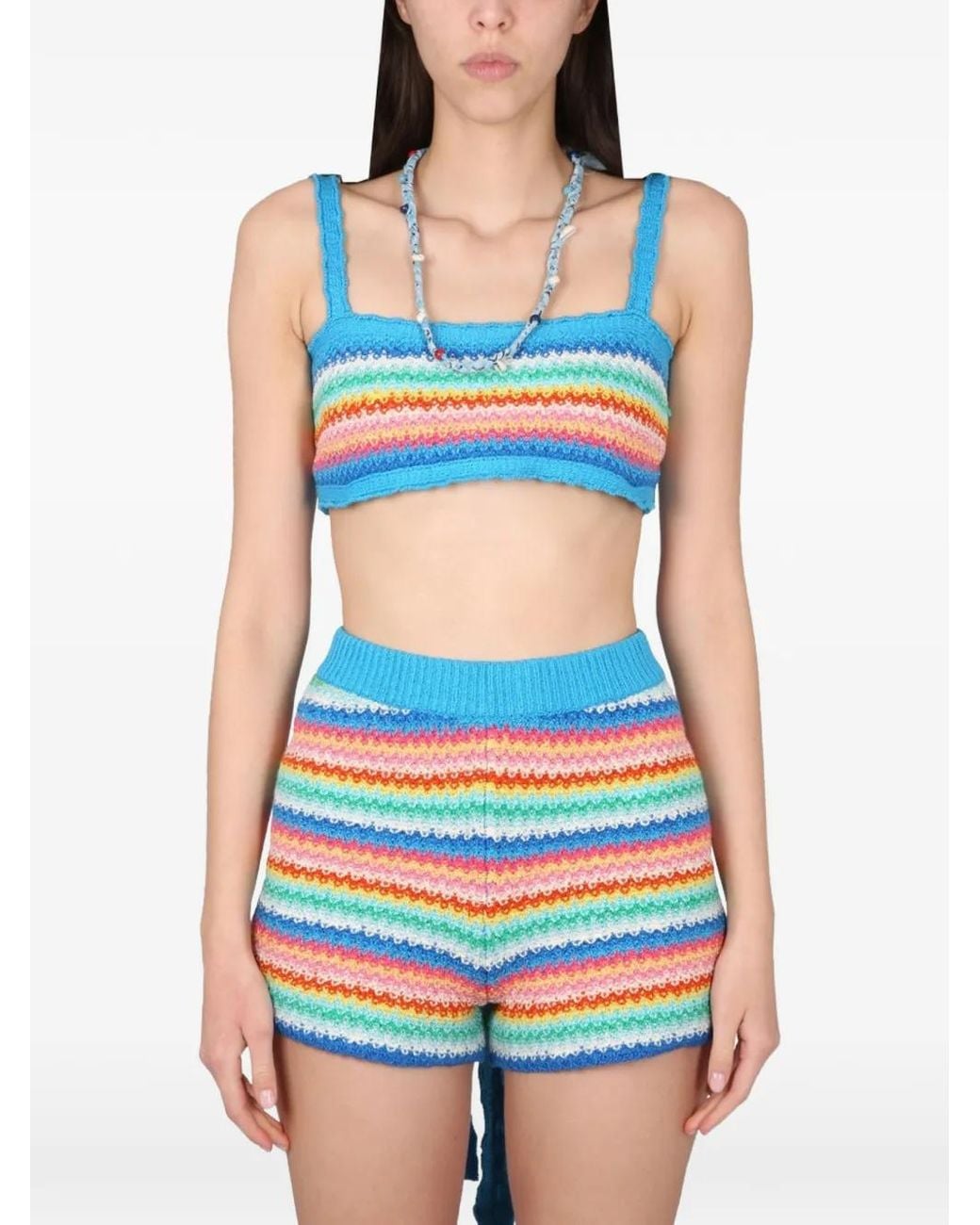 Top A Righe Corta di Alanui in Blue
