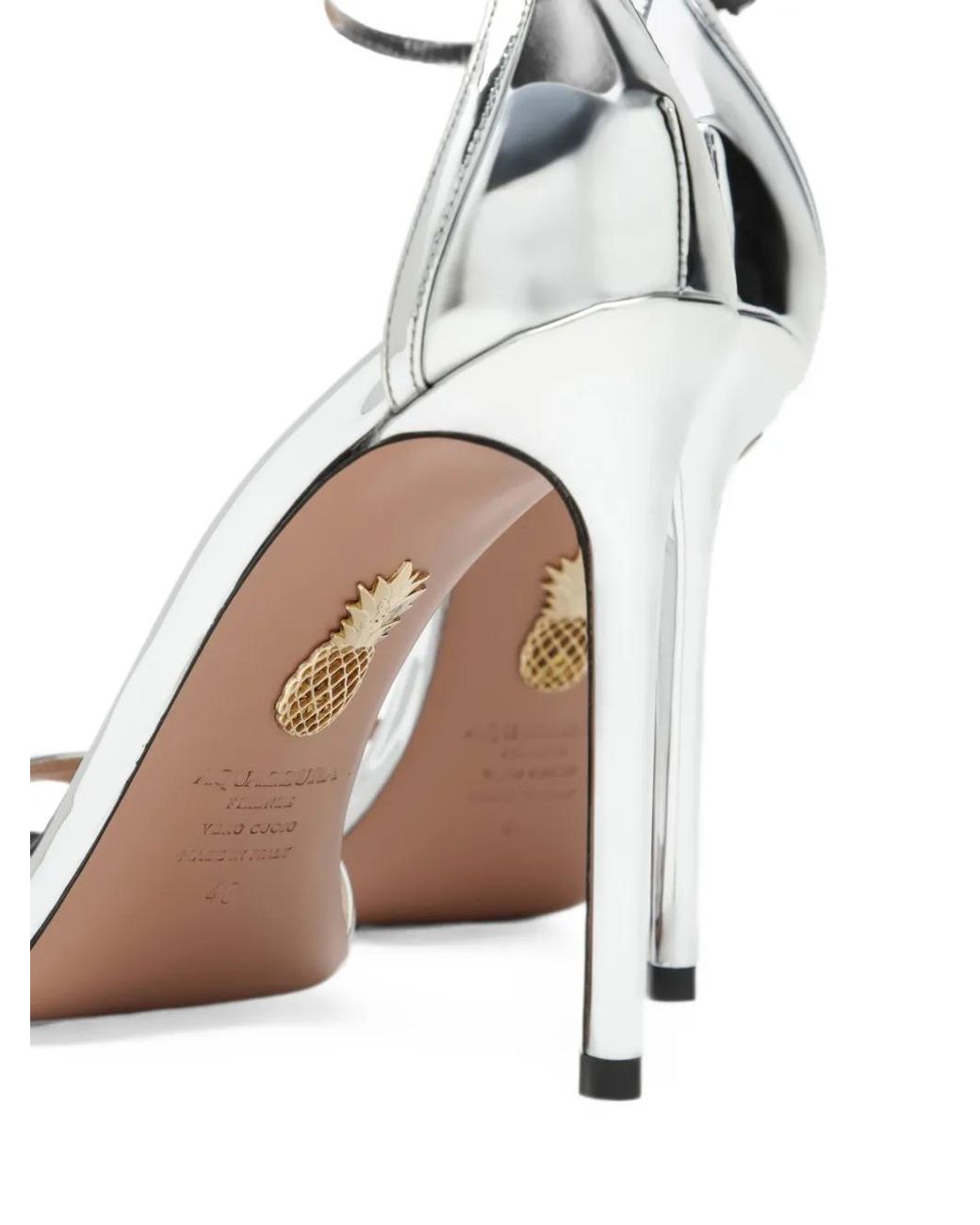 Aquazzura White Nuda Sandals 105