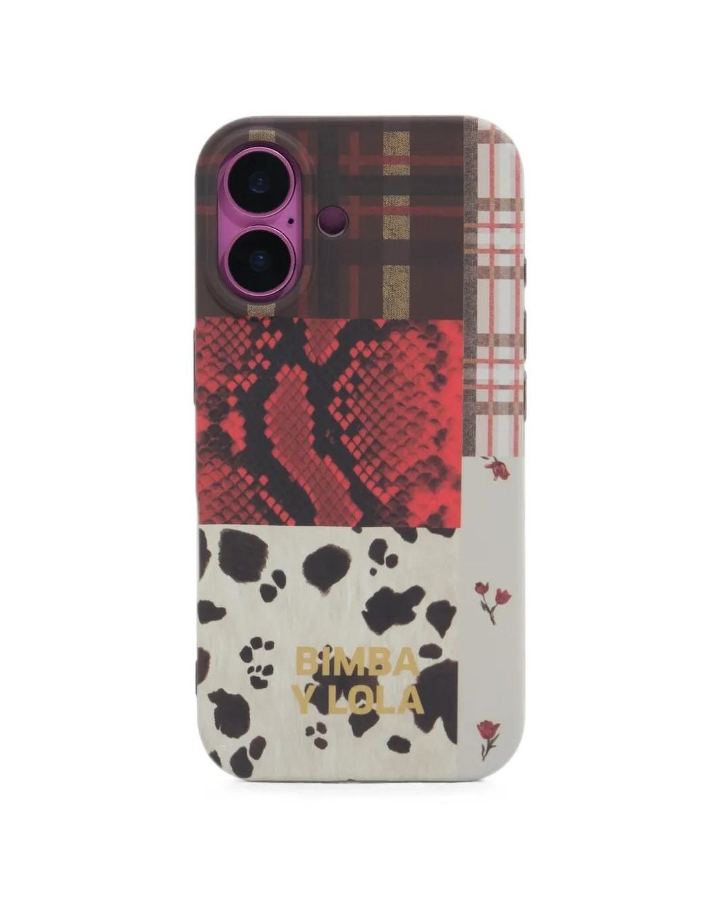 Bimba Y Lola White Python Patchwork Iphone 16 Rigid Case