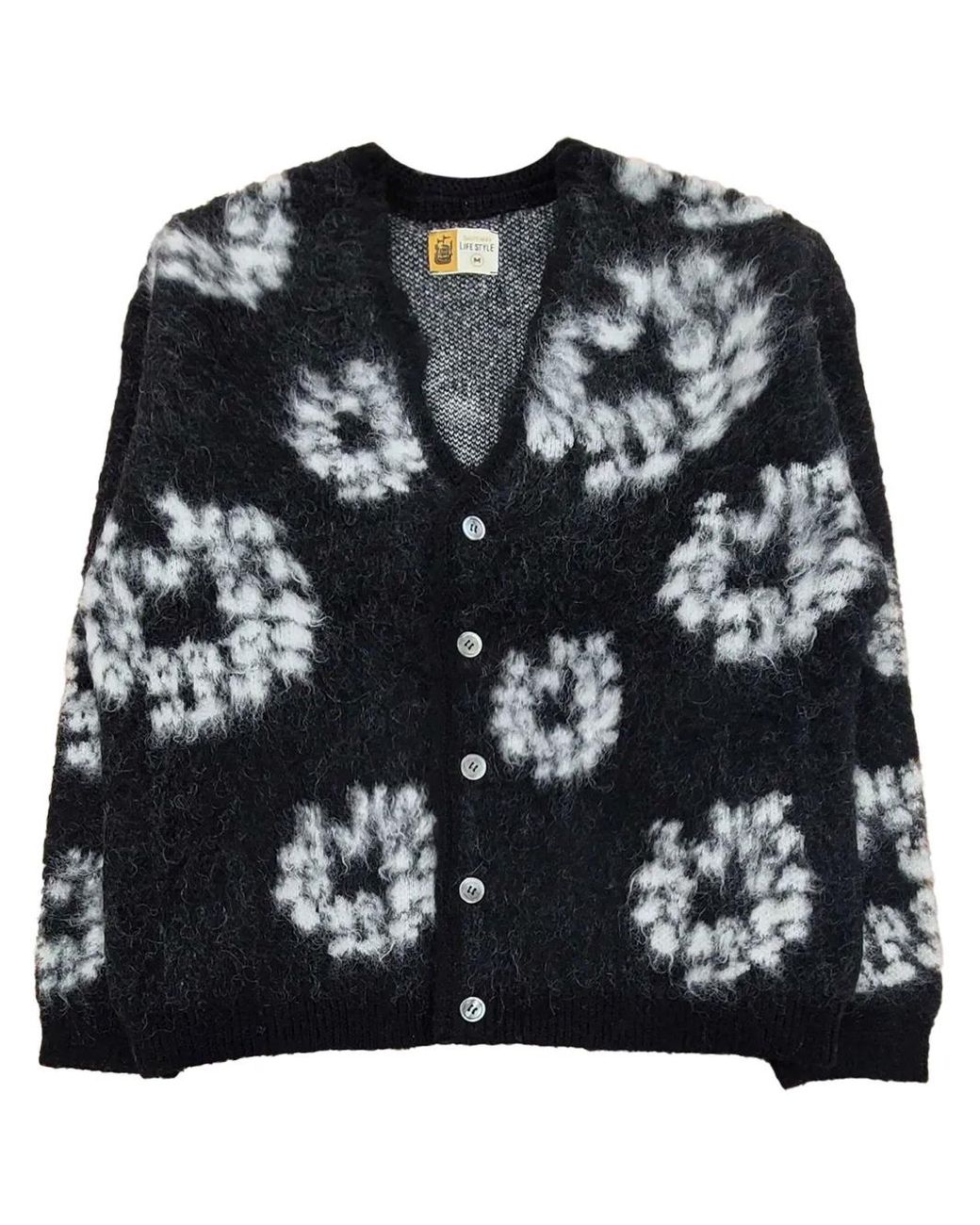 SAINT Mxxxxxx Black X Denim Tears Floral Cardigan for men