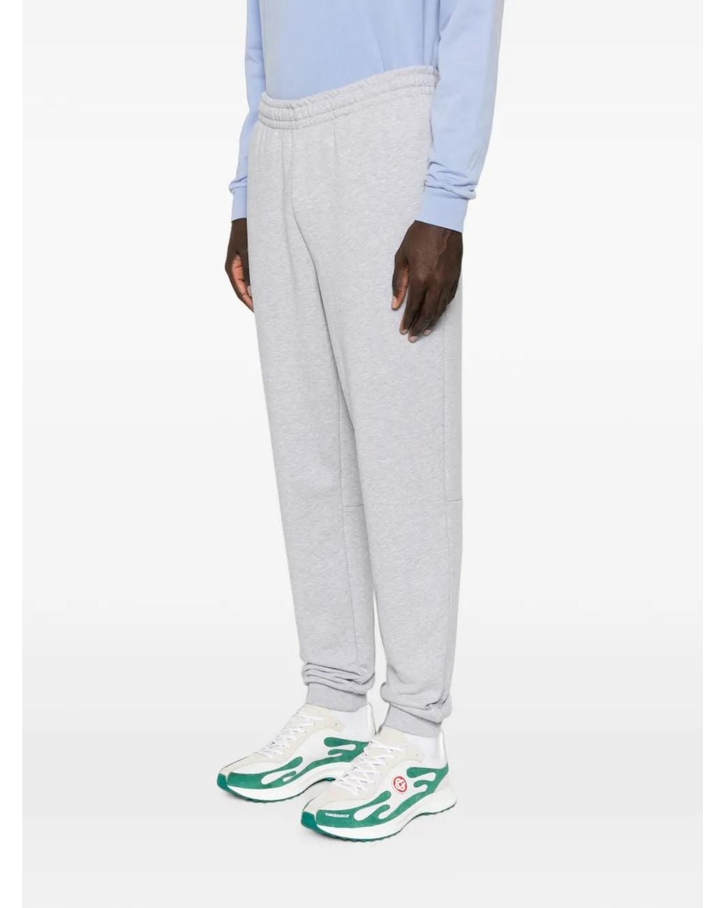 Lacoste White Logo-Patch Track Pants for men