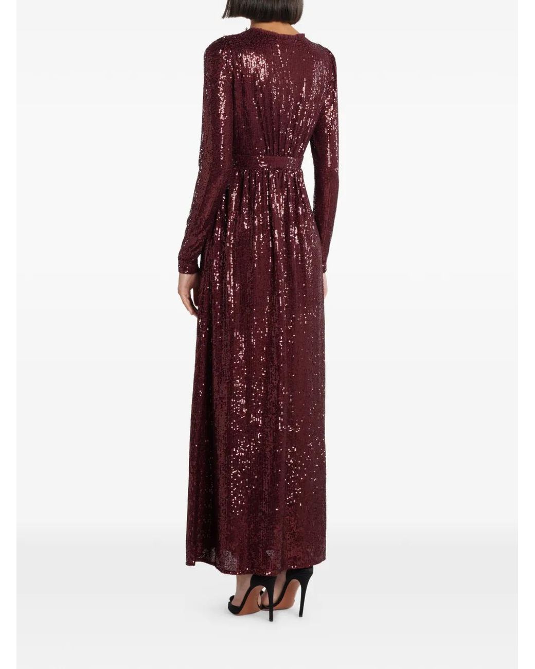 Needle & Thread Purple Chelsea Sequin V-Neck Midi Dress