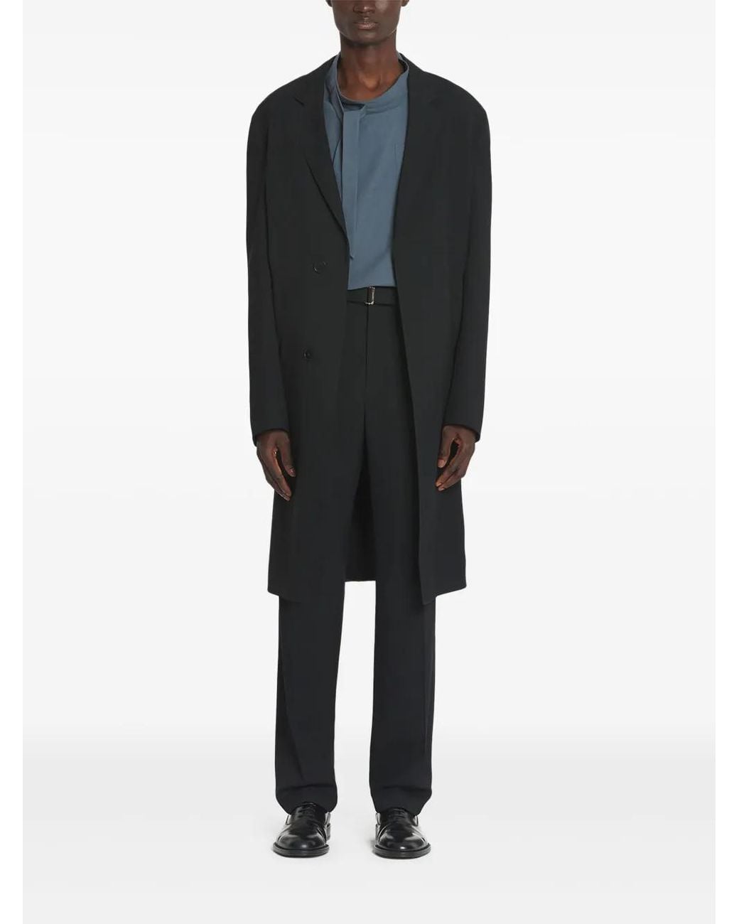Lanvin Black Belted Trousers for men