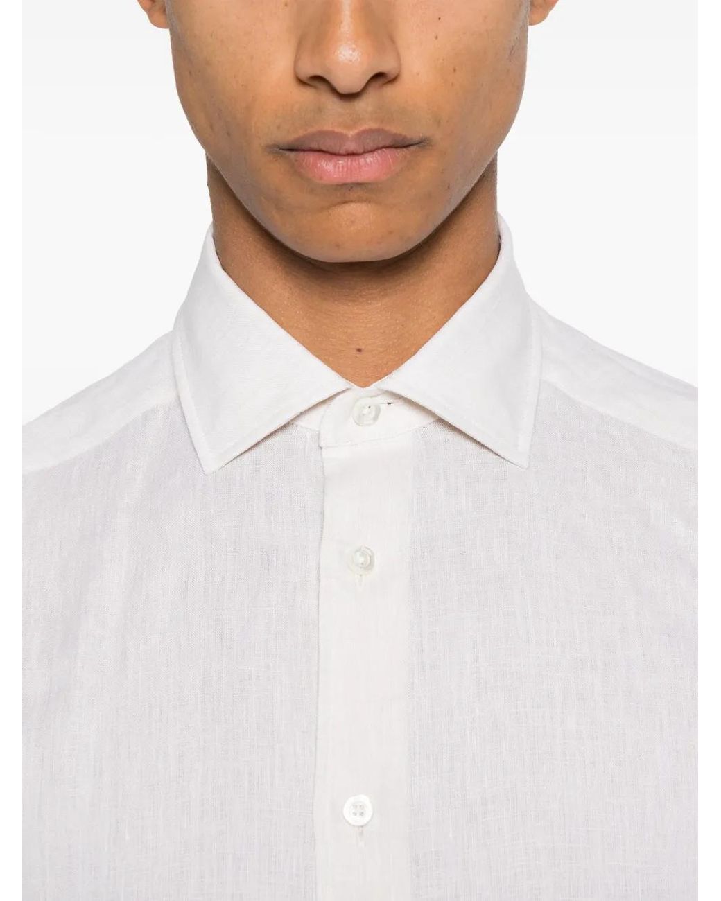 Herno White Linen Shirt for men