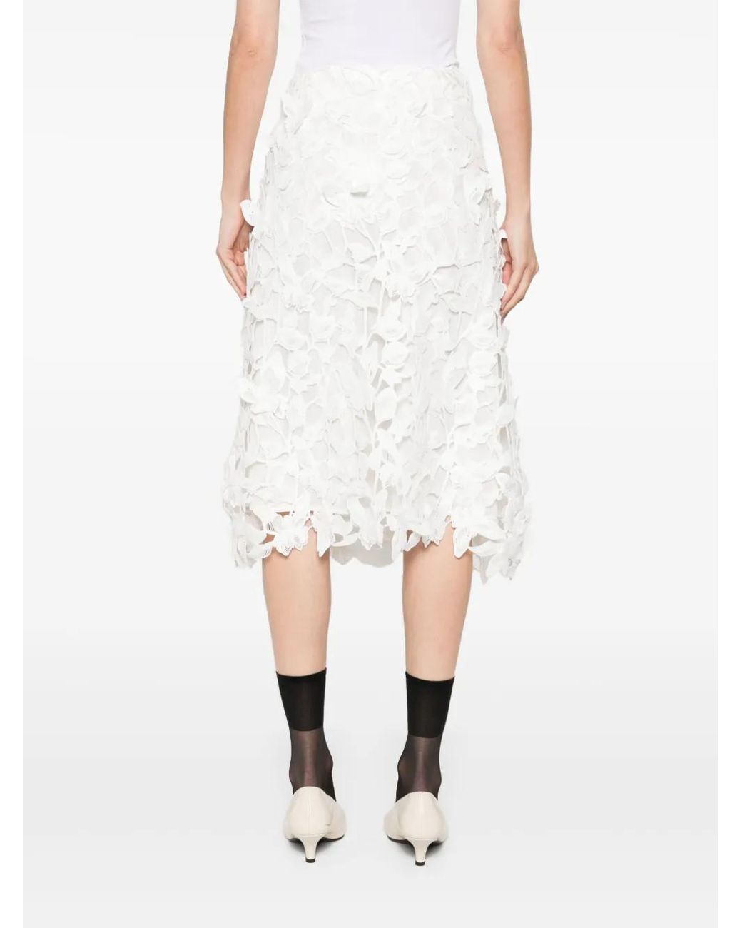 Jonathan Simkhai White Ambrosia Midi Skirt